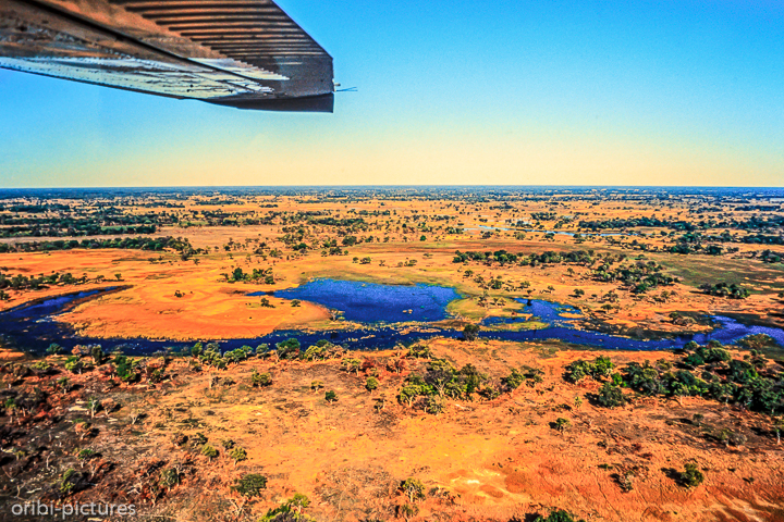 *Flug übers Okavangodelta*<br><br><br><br>