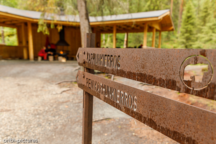 *Wetterschutz und Grillhütte*<br><br>im Oulanka-Nationalpark<br><br>
