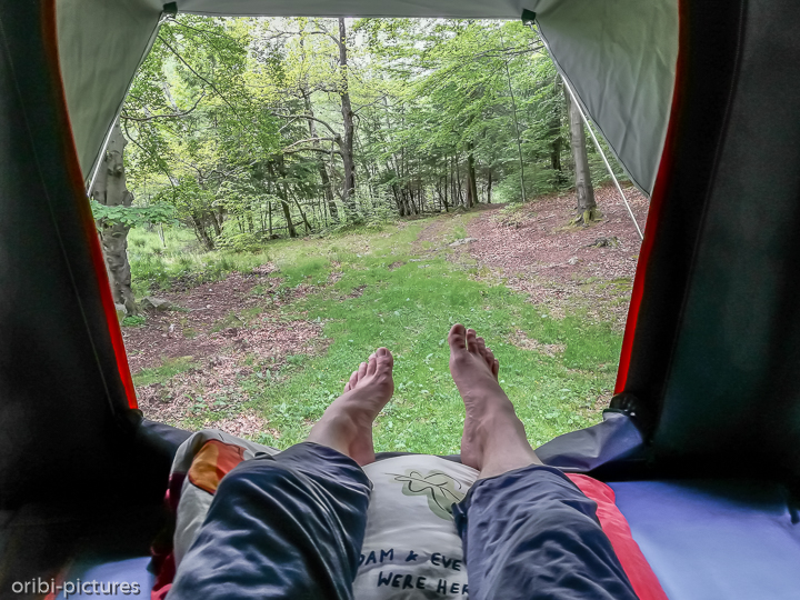 *Wildcamping auf einer Lichtung, Südpolen*<br><br><br><br>